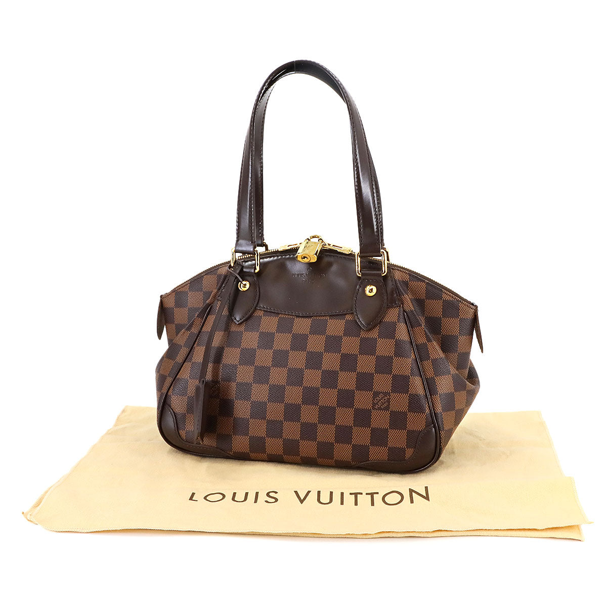 Damier Verona PM Hand Bag Ebene Brown N41117 Purse