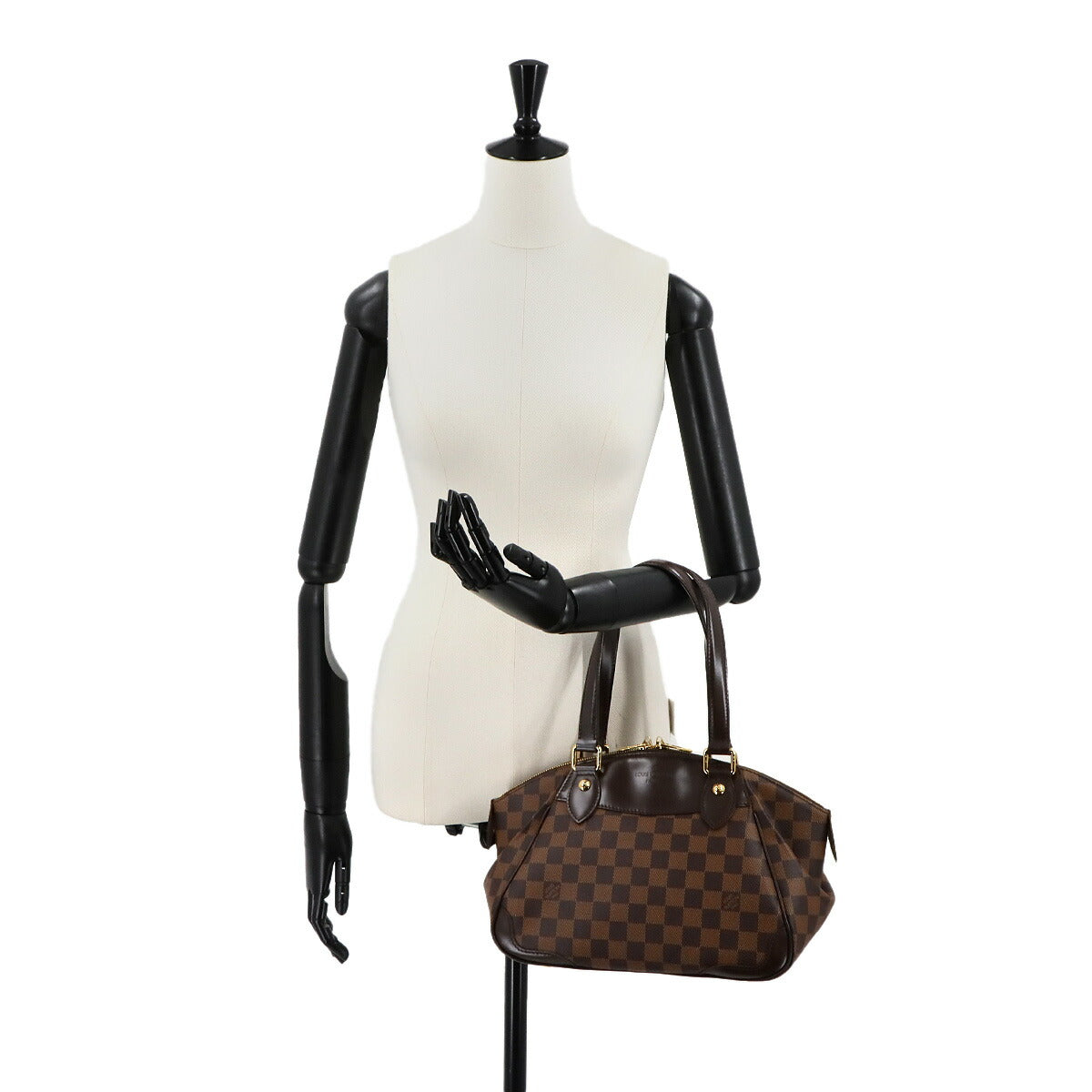 Damier Verona PM Hand Bag Ebene Brown N41117 Purse