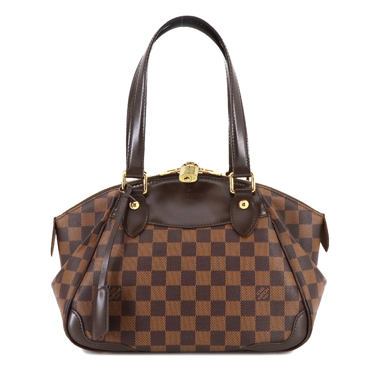 Damier Verona PM Hand Bag Ebene Brown N41117 Purse