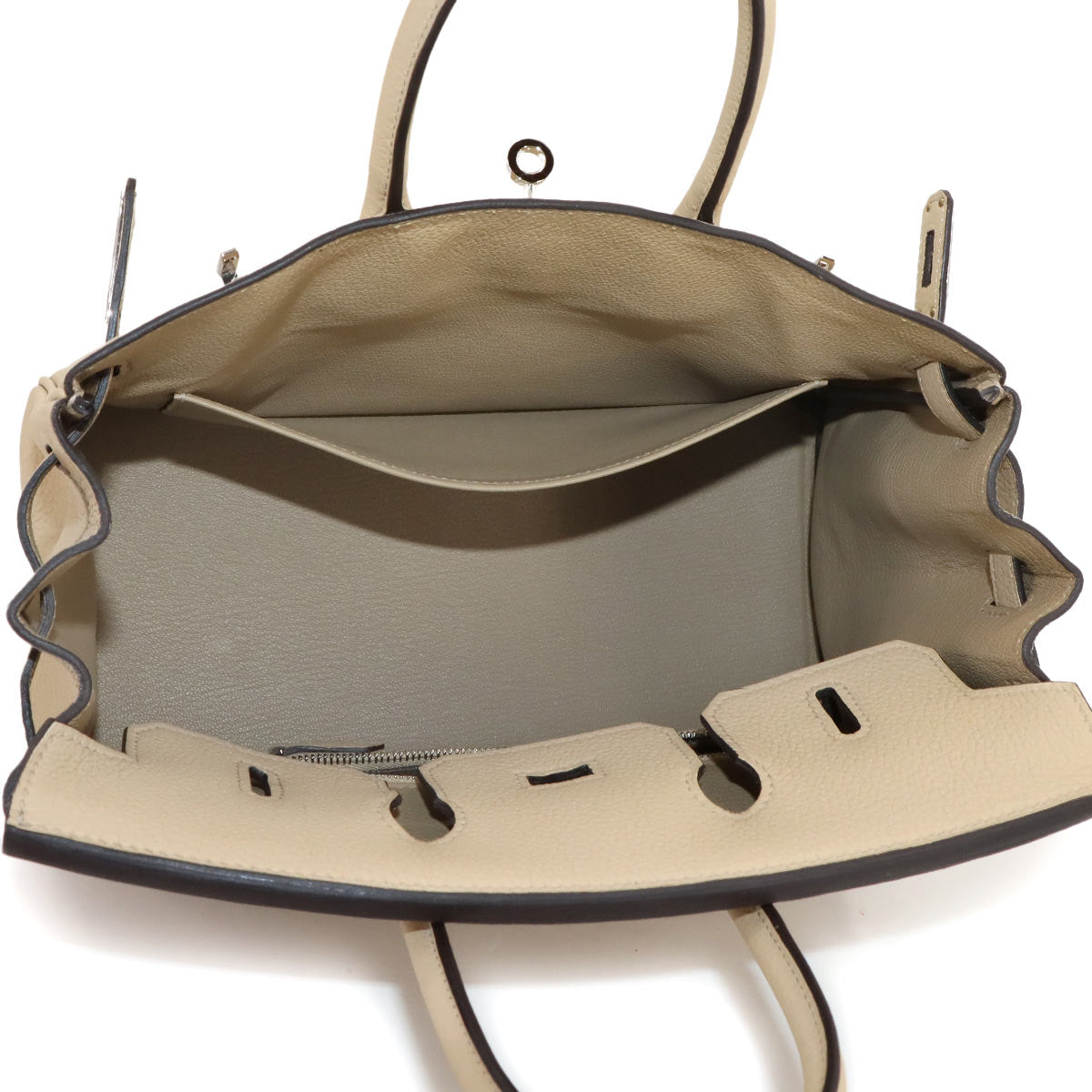 Birkin 25 Veau Togo Trench Hand Bag Purse Beige