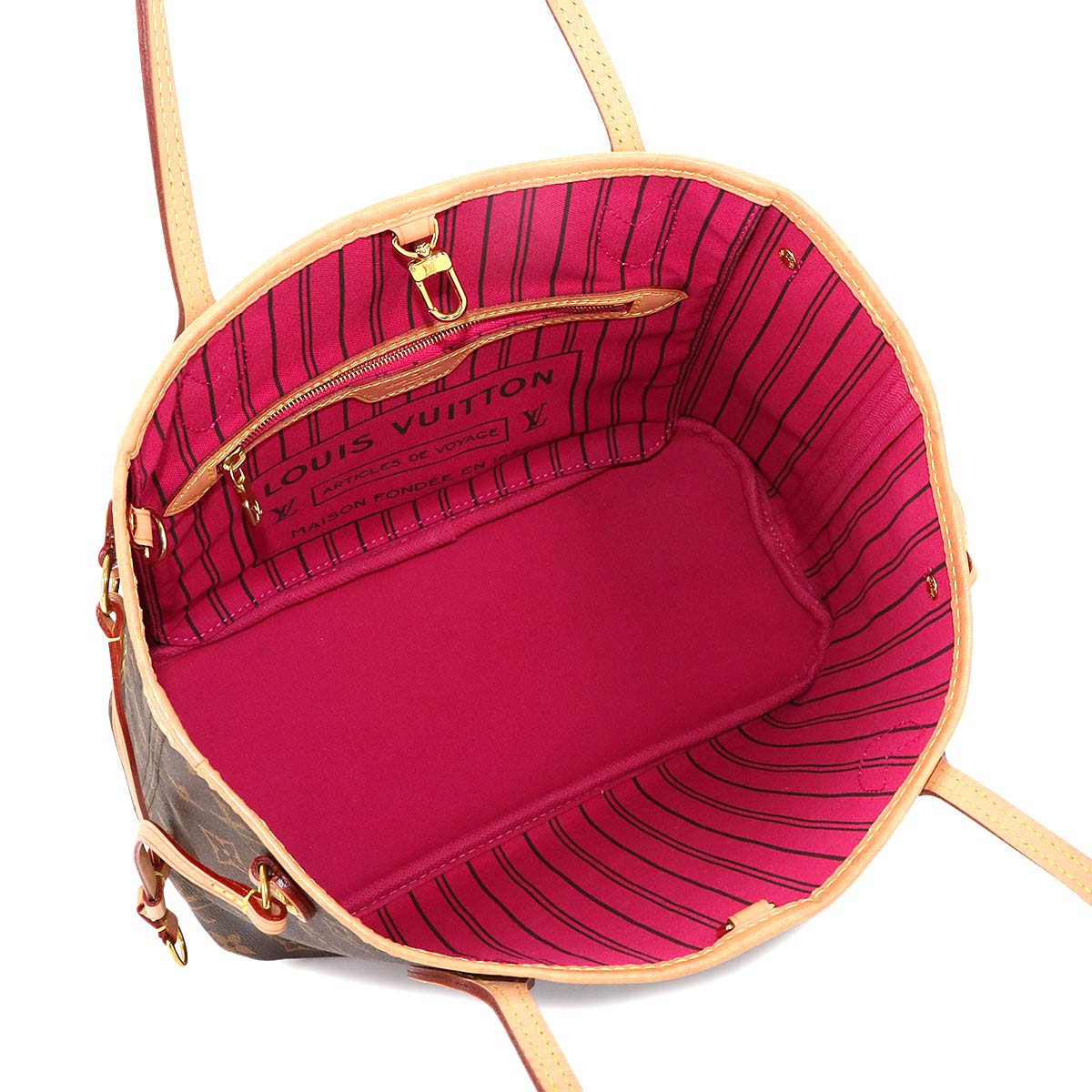 Monogram Neverfull PM Tote Bag Brown Pivoine M41245