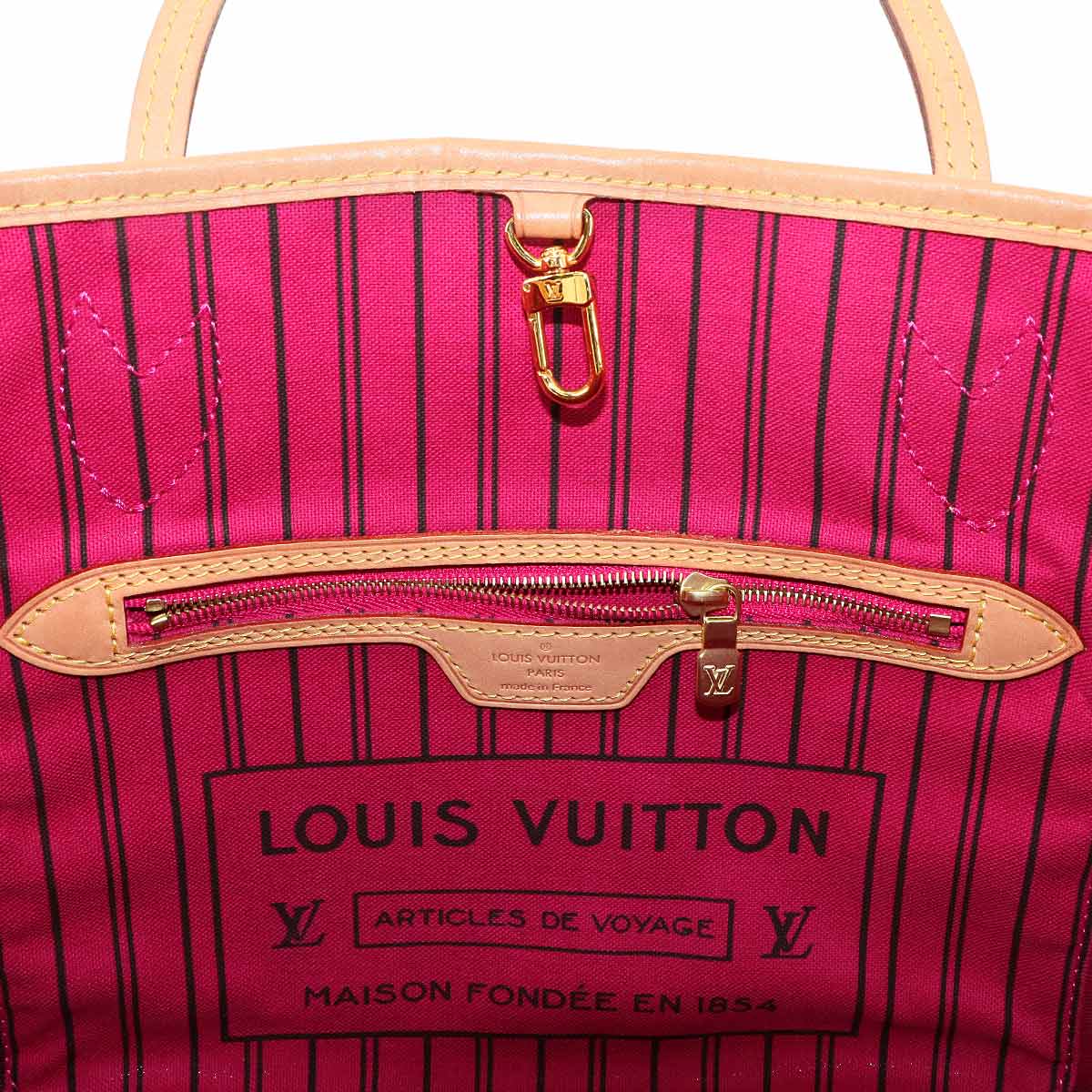 Monogram Neverfull PM Tote Bag Brown Pivoine M41245