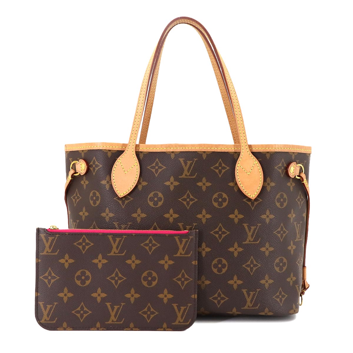 Monogram Neverfull PM Tote Bag Brown Pivoine M41245