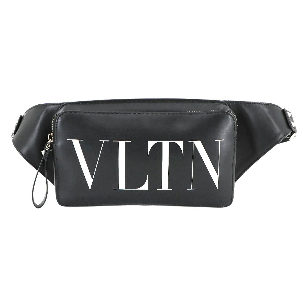 VLTN Belt Bag Body Waist Bag Leather Black White