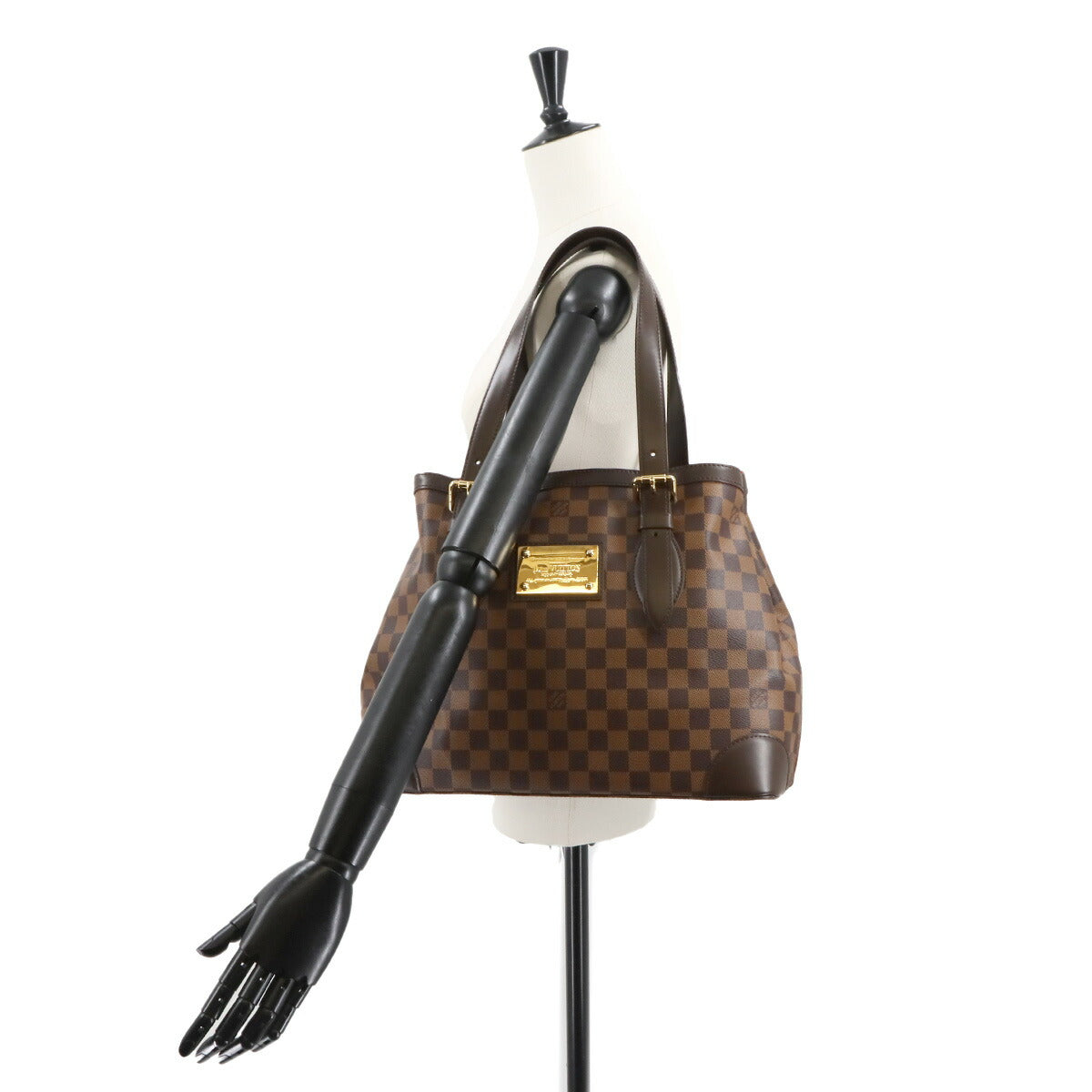 Damier Hampstead MM Tote Bag Ebene Brown N51204 Purse