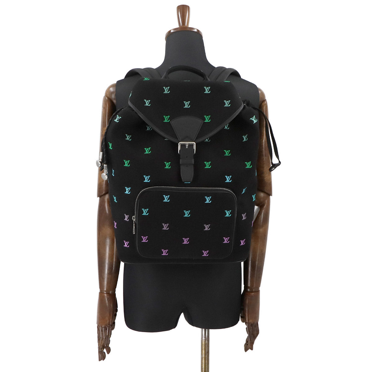 LV Blason Denim Montsouris Backpack Gradient Blue