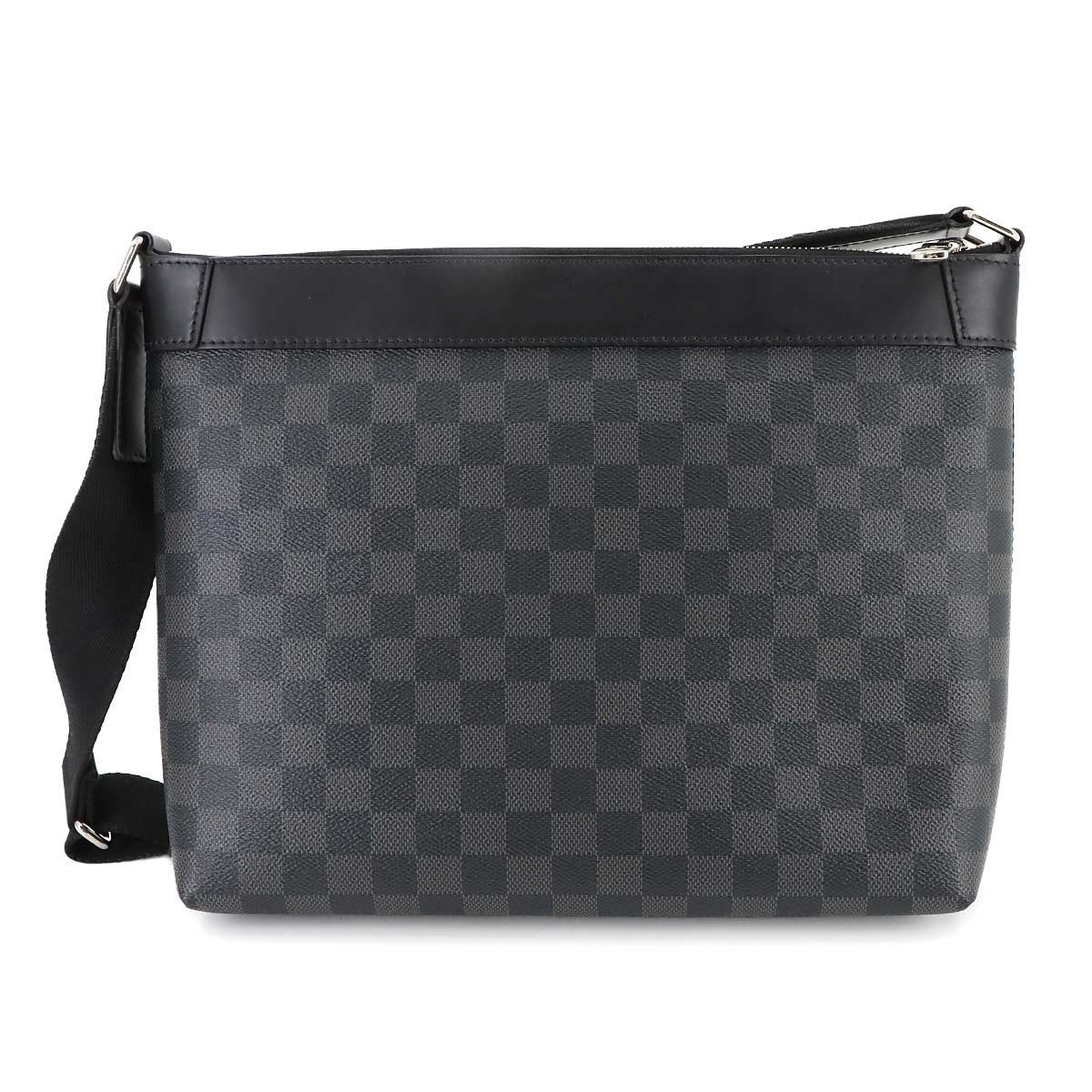 Damier Graphite Mick PM NM Shoulder Bag Black Gray N40003