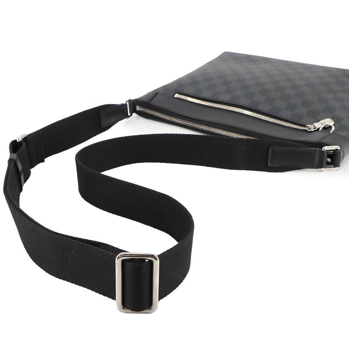 Damier Graphite Mick PM NM Shoulder Bag Black Gray N40003