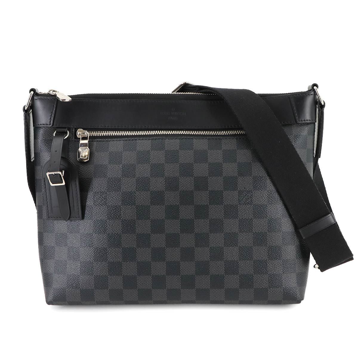 Damier Graphite Mick PM NM Shoulder Bag Black Gray N40003