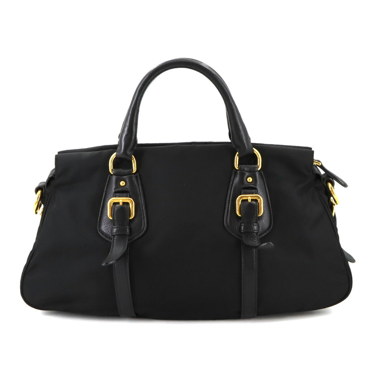 2way Hand Shoulder Bag Nylon Leather Nero Black BN1827