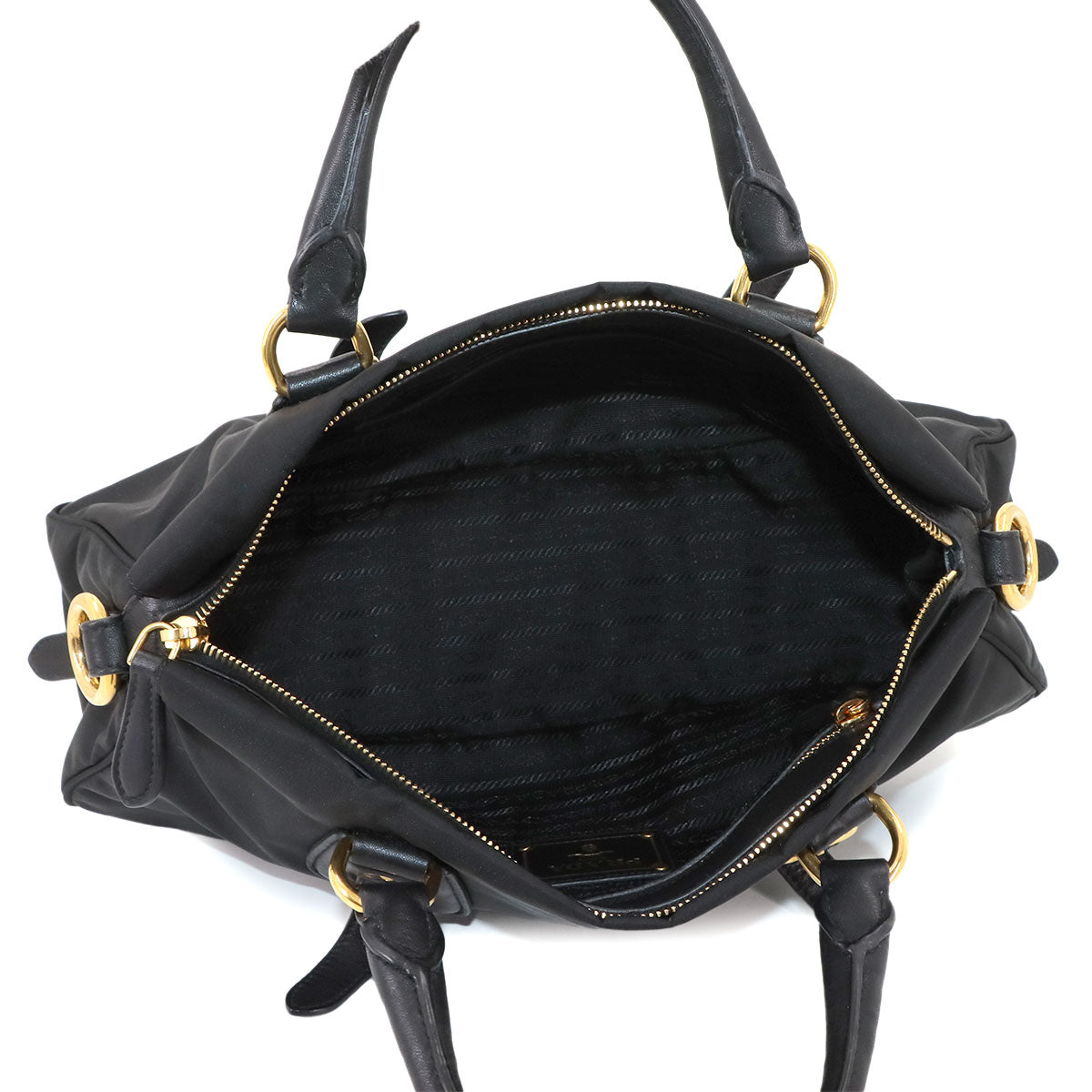 2way Hand Shoulder Bag Nylon Leather Nero Black BN1827