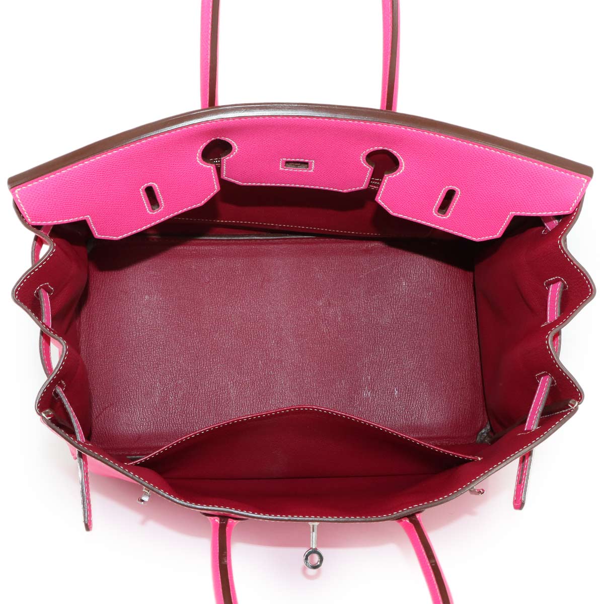 Candy Birkin 35 Epsom Rose Tyrien Ruby Hand Bag Purse Pink