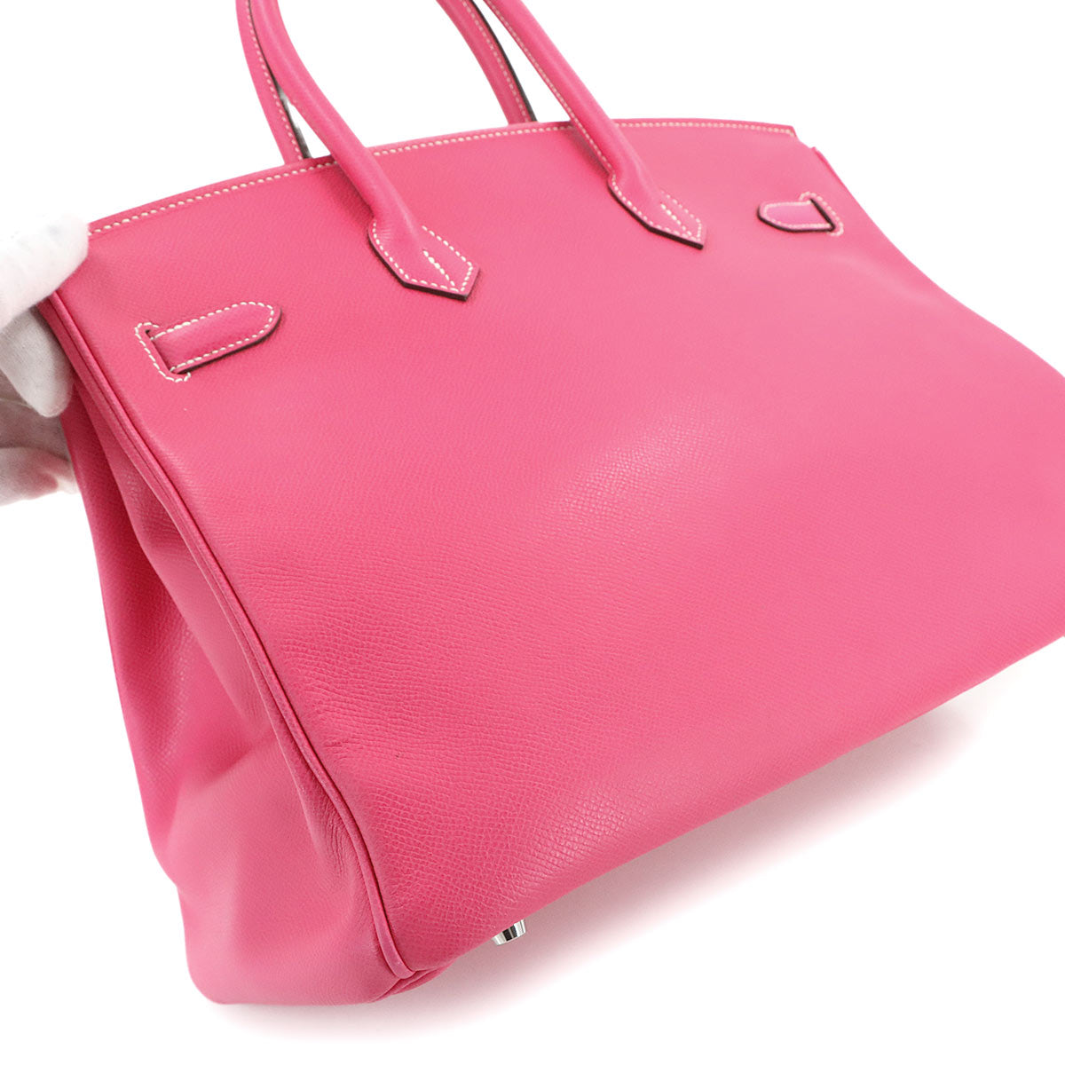 Candy Birkin 35 Epsom Rose Tyrien Ruby Hand Bag Purse Pink