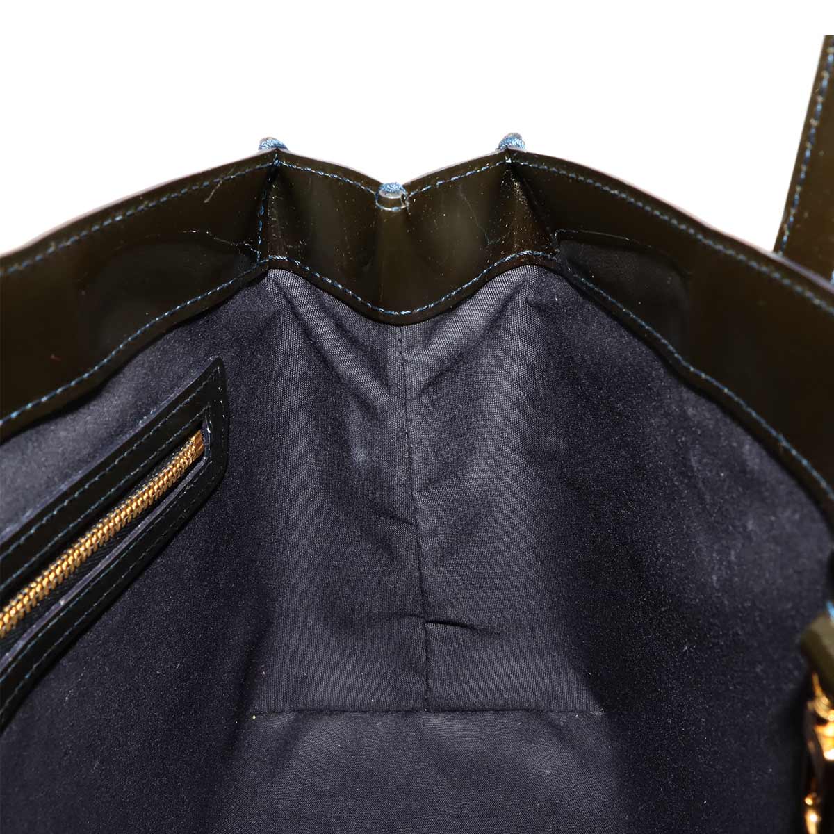 Monogram Vernis Wilshire PM Hand Bag Leather Navy M91451
