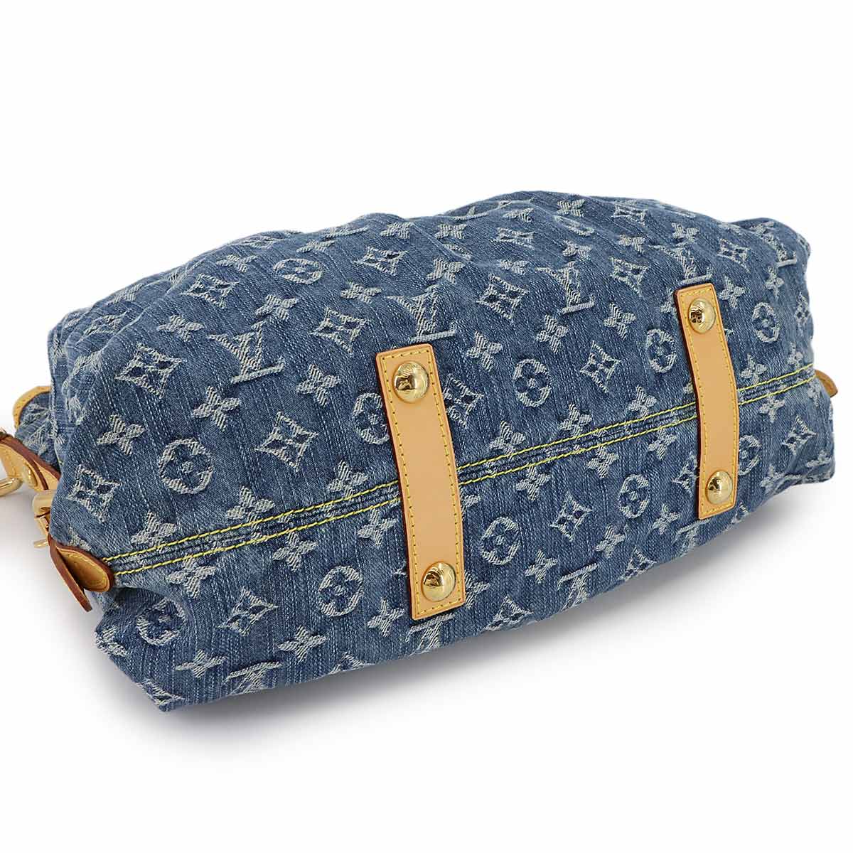 Monogram Denim Neo Cabby MM Hand Shoulder Bag Blue M95349