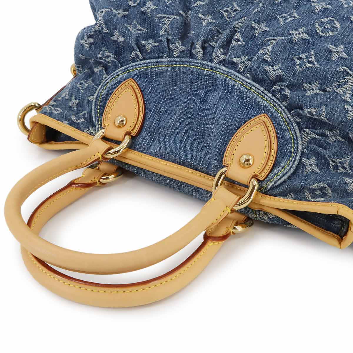 Monogram Denim Neo Cabby MM Hand Shoulder Bag Blue M95349