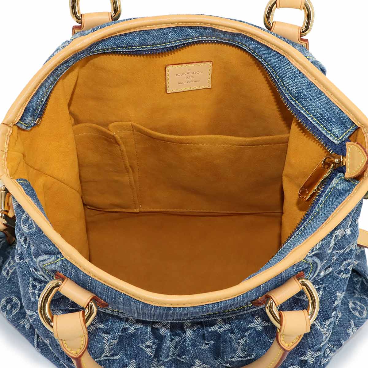 Monogram Denim Neo Cabby MM Hand Shoulder Bag Blue M95349