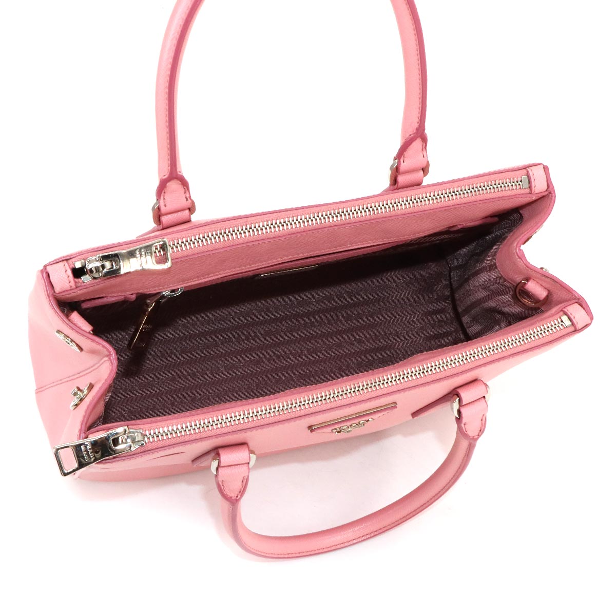 Galleria Medium Hand Shoulder Bag Saffiano Leather Pink 1BA863