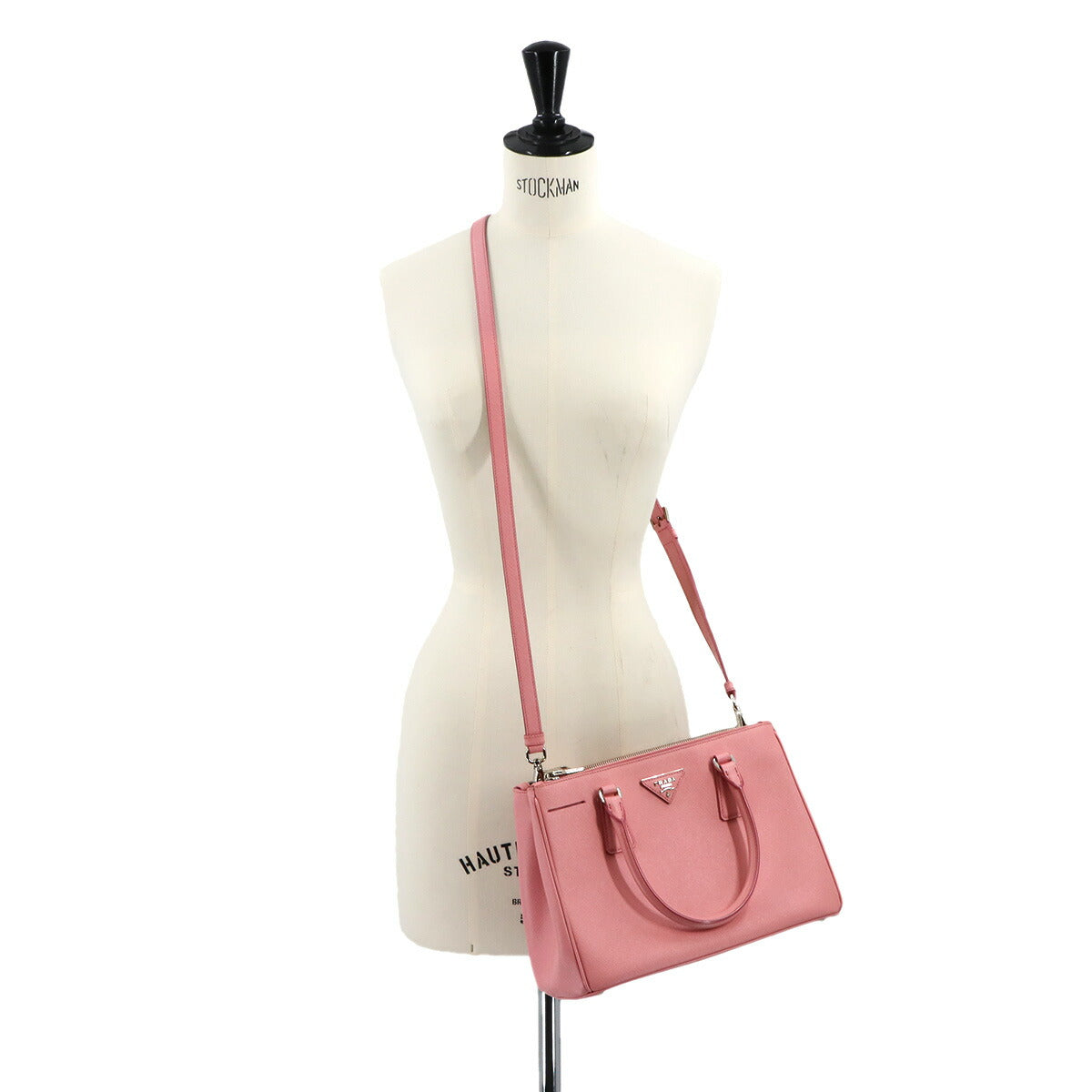 Galleria Medium Hand Shoulder Bag Saffiano Leather Pink 1BA863