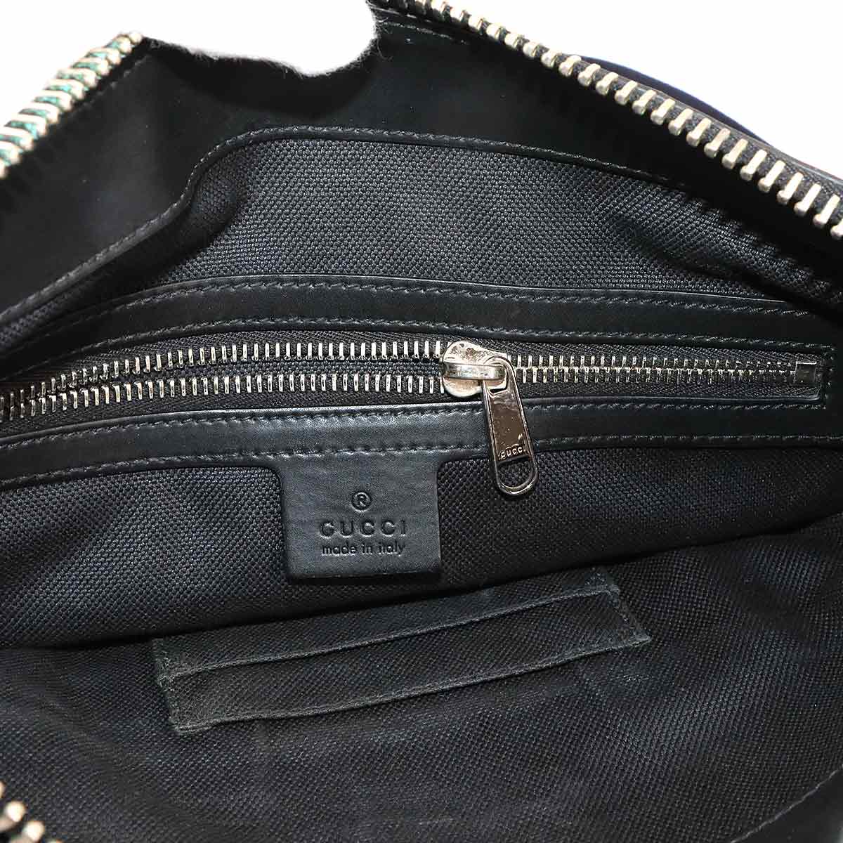 GG Supreme Messenger Shoulder Bag Black 474137 Purse
