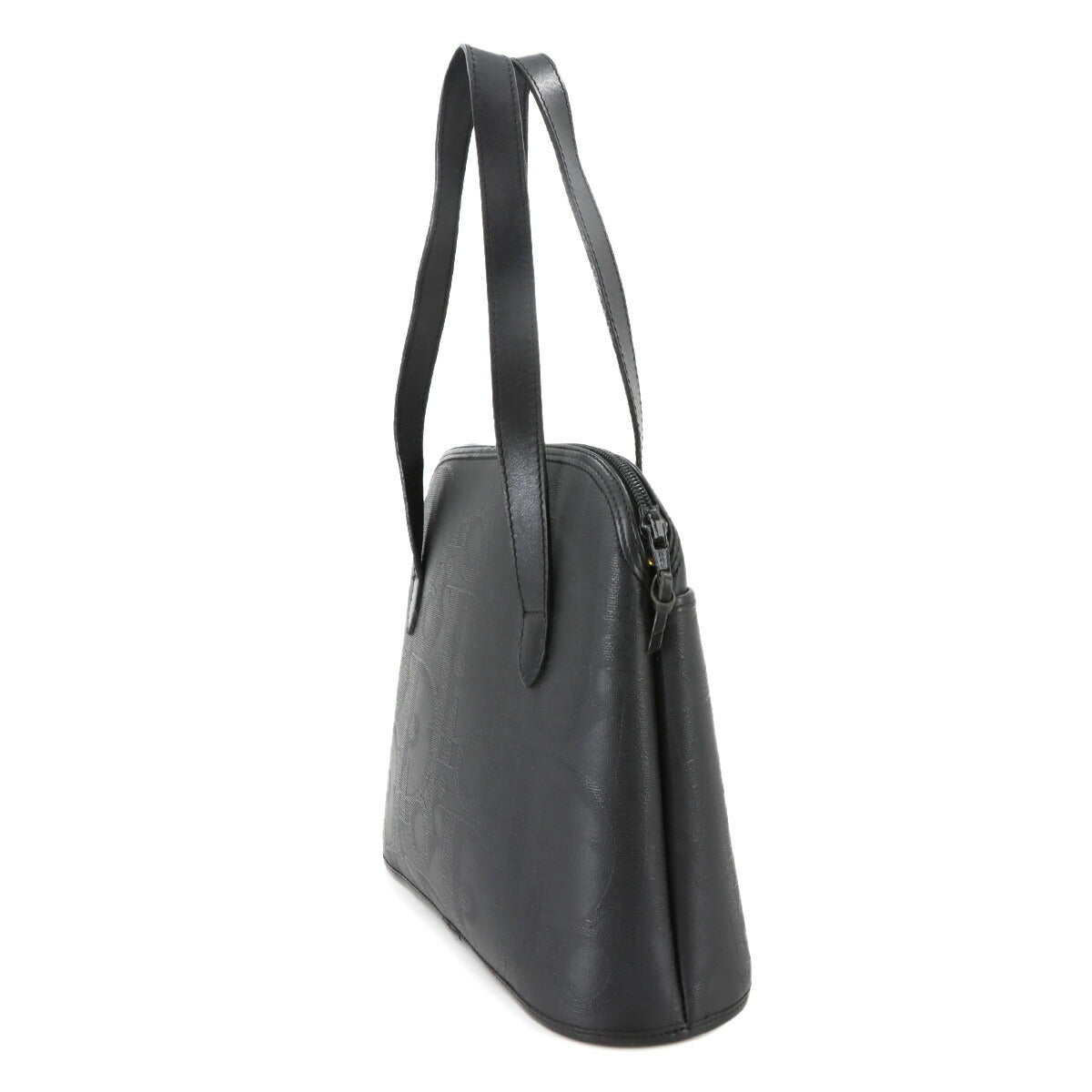 Trotter Hand Bag PVC Leather Black Purse