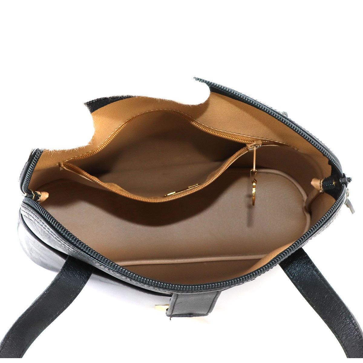 Trotter Hand Bag PVC Leather Black Purse