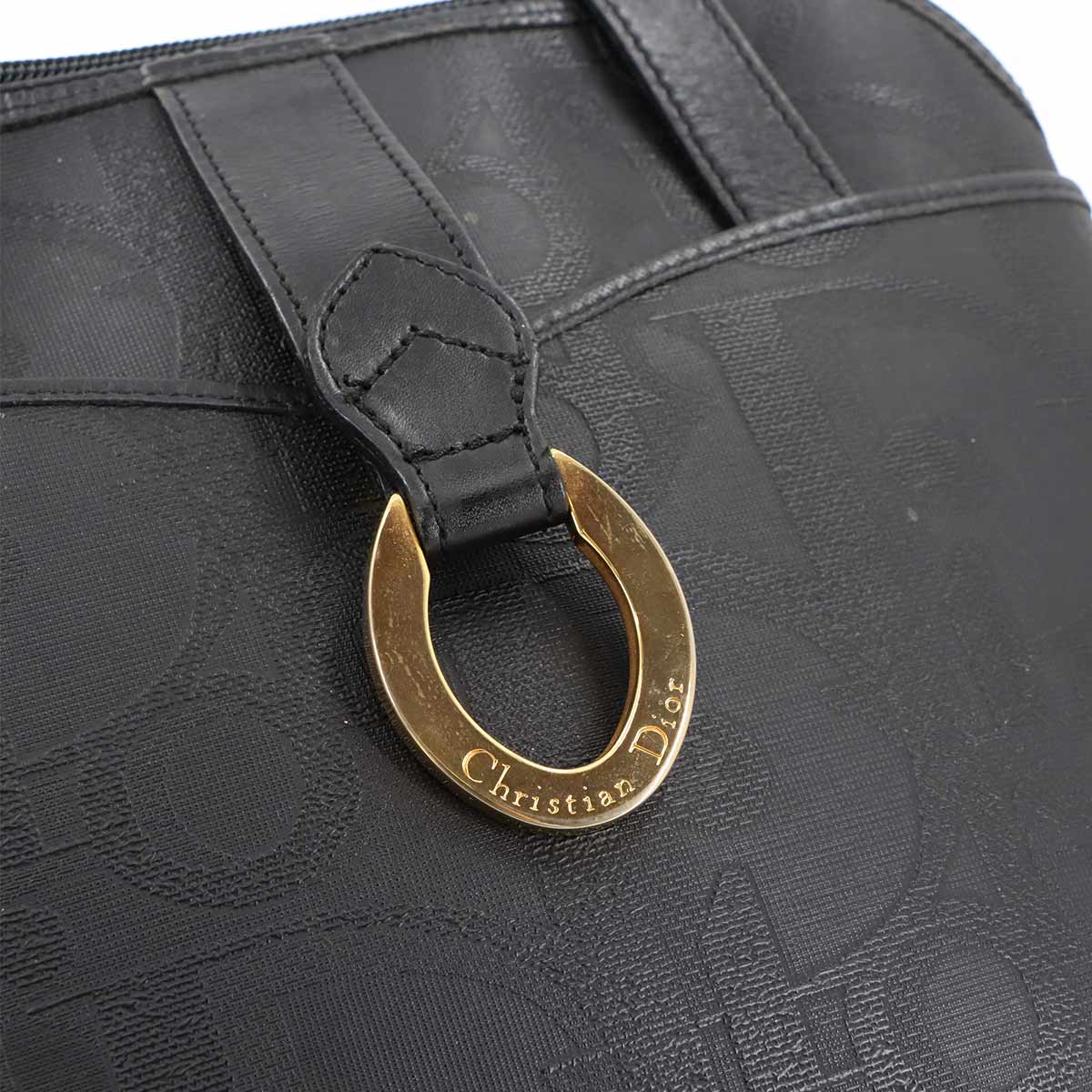 Trotter Hand Bag PVC Leather Black Purse