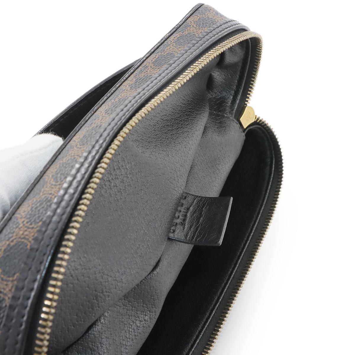 Macadam Vanity Hand Bag Leather PVC Black Brown Purse