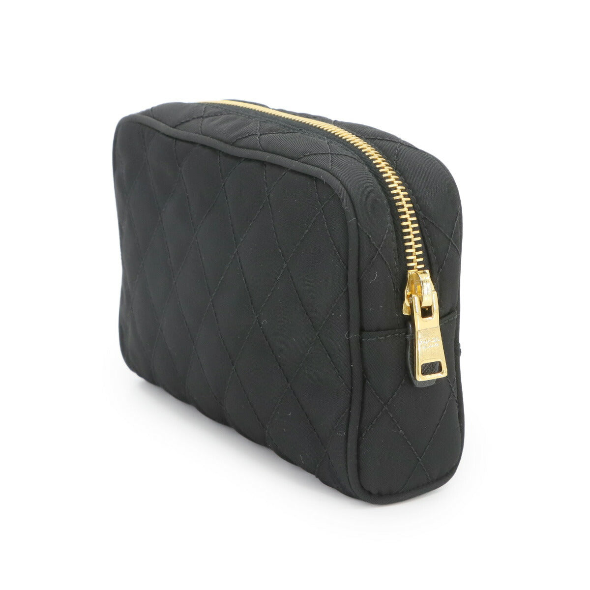 Pouch Nylon Black Purse floral embroidery