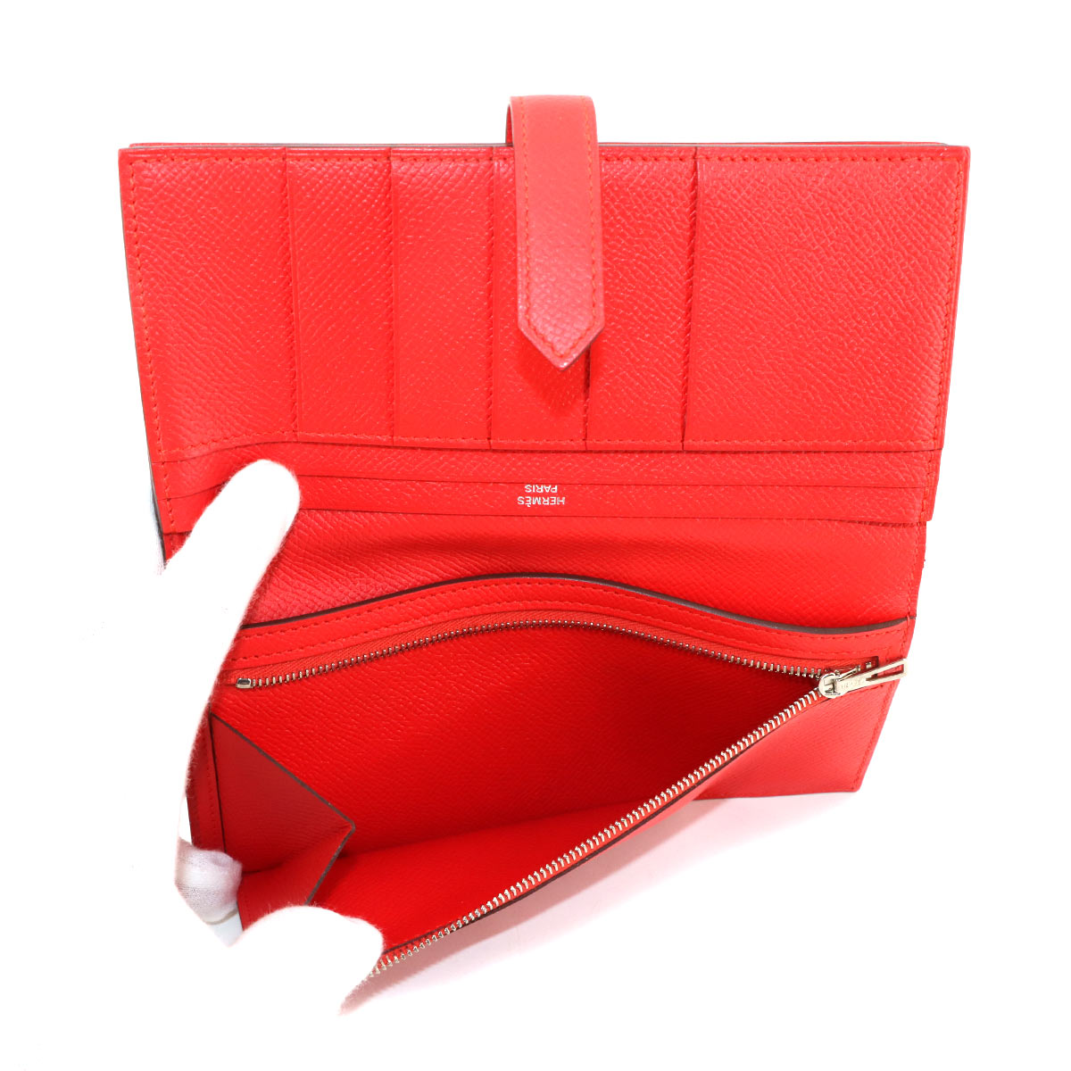 Bearn Soufflet Long Wallet Epsom Rouge Tomato