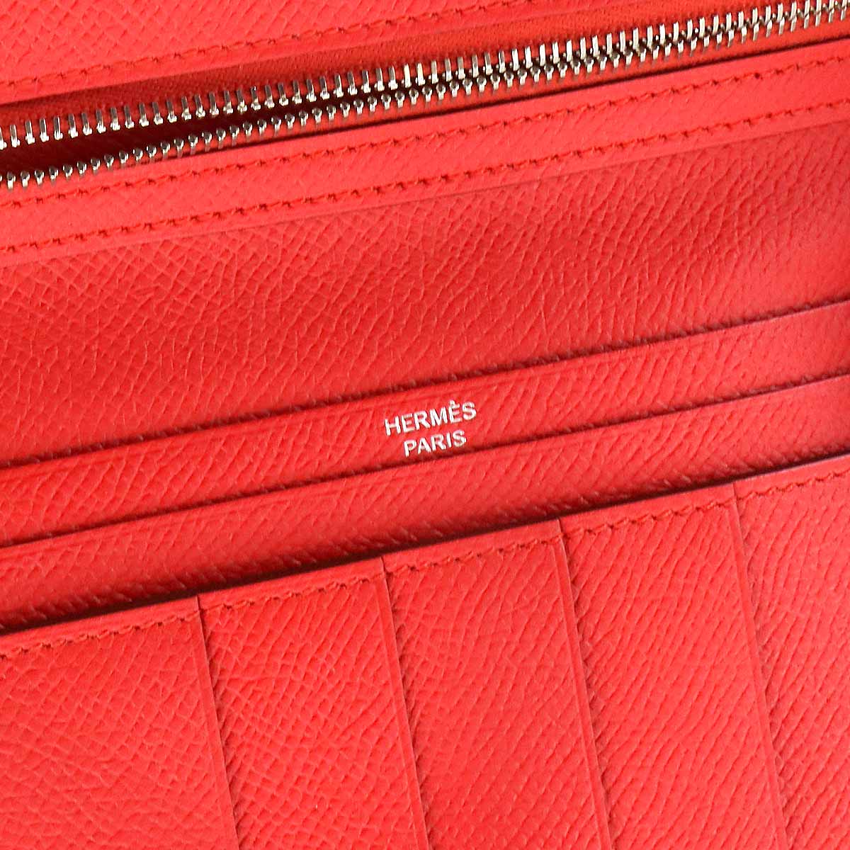 Bearn Soufflet Long Wallet Epsom Rouge Tomato