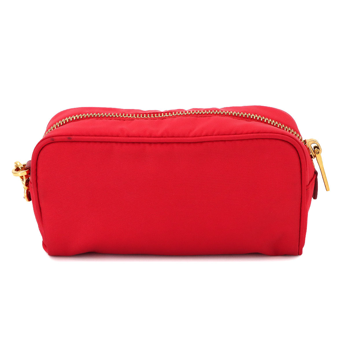 Pouch Nylon Saffiano Leather Red 1NE175 Purse