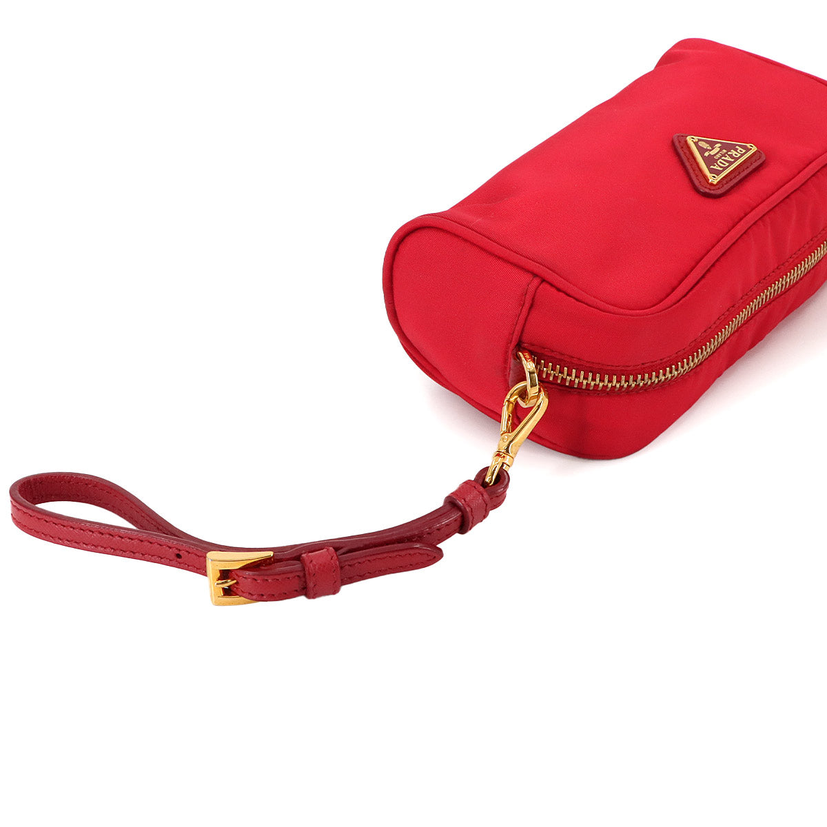 Pouch Nylon Saffiano Leather Red 1NE175 Purse