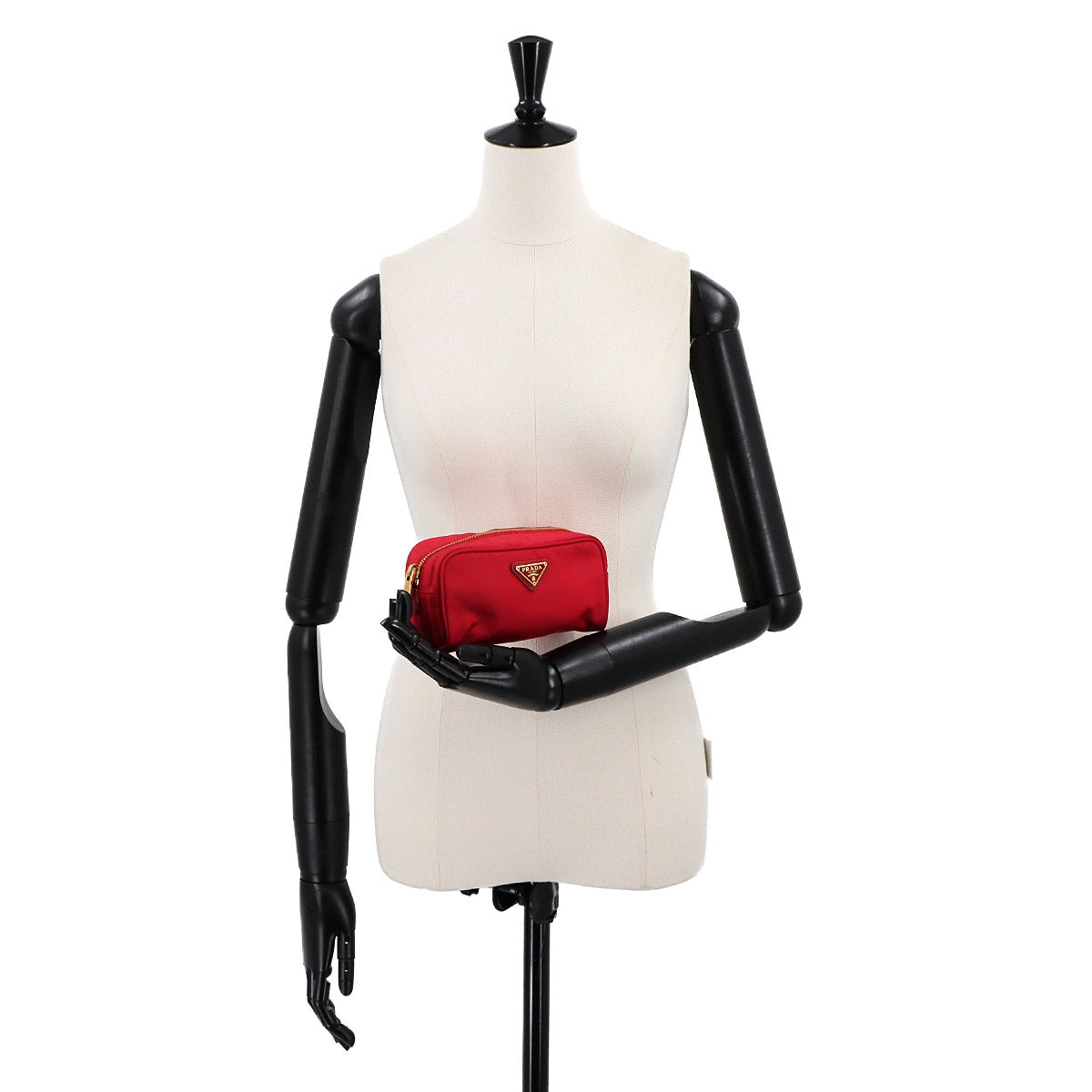 Pouch Nylon Saffiano Leather Red 1NE175 Purse