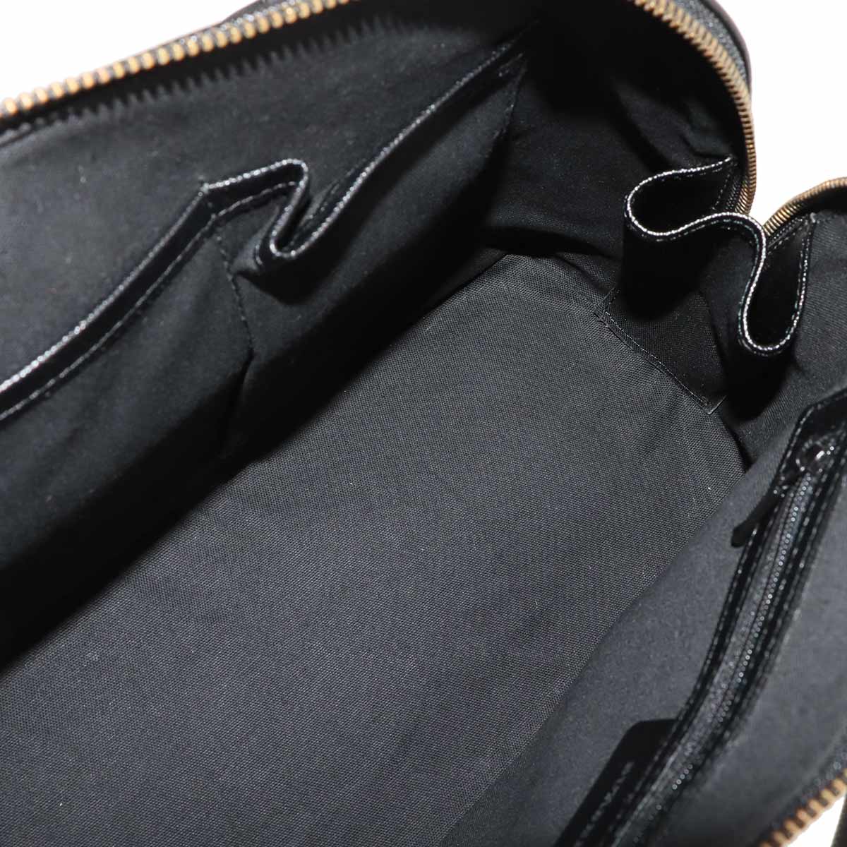 Plaid Hand Bag Canvas Leather Beige Black Purse