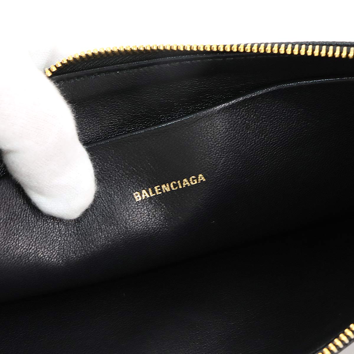 Everyday Clutch Bag Leather Black 529313 Purse
