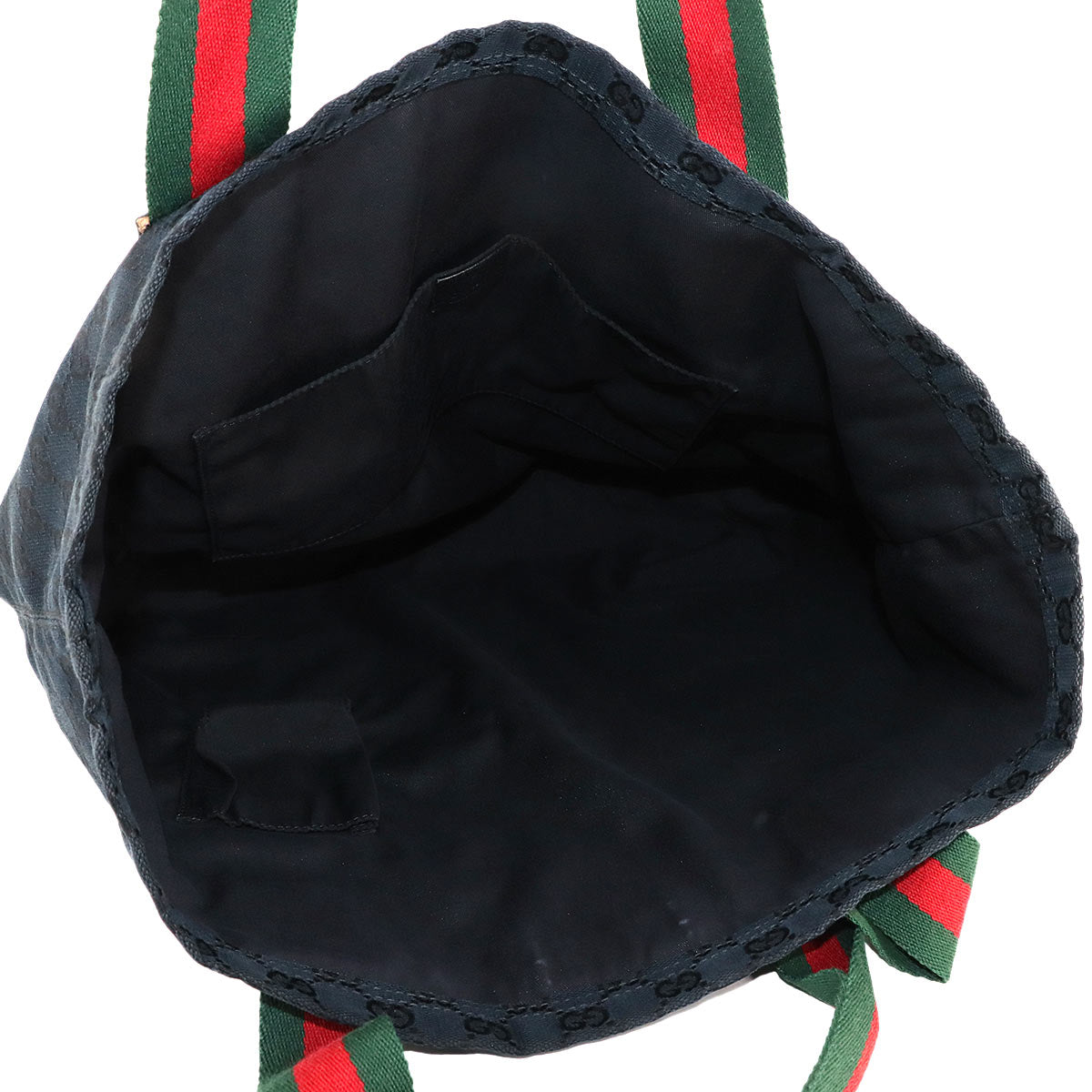 GG Canvas Sherry Line Tote Bag Leather Black 189669 Purse