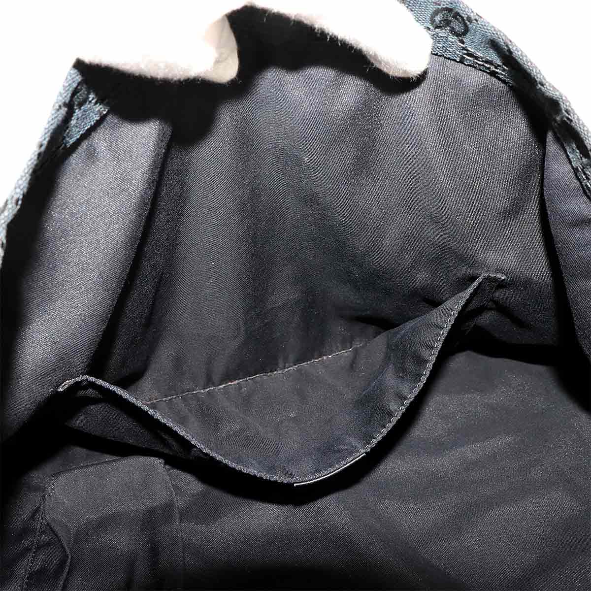 GG Canvas Sherry Line Tote Bag Leather Black 189669 Purse