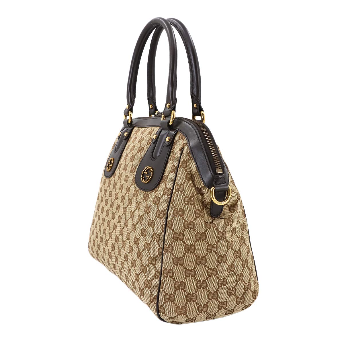 GG Canvas Scarlett 2way Tote Shoulder Bag Leather Beige 282299