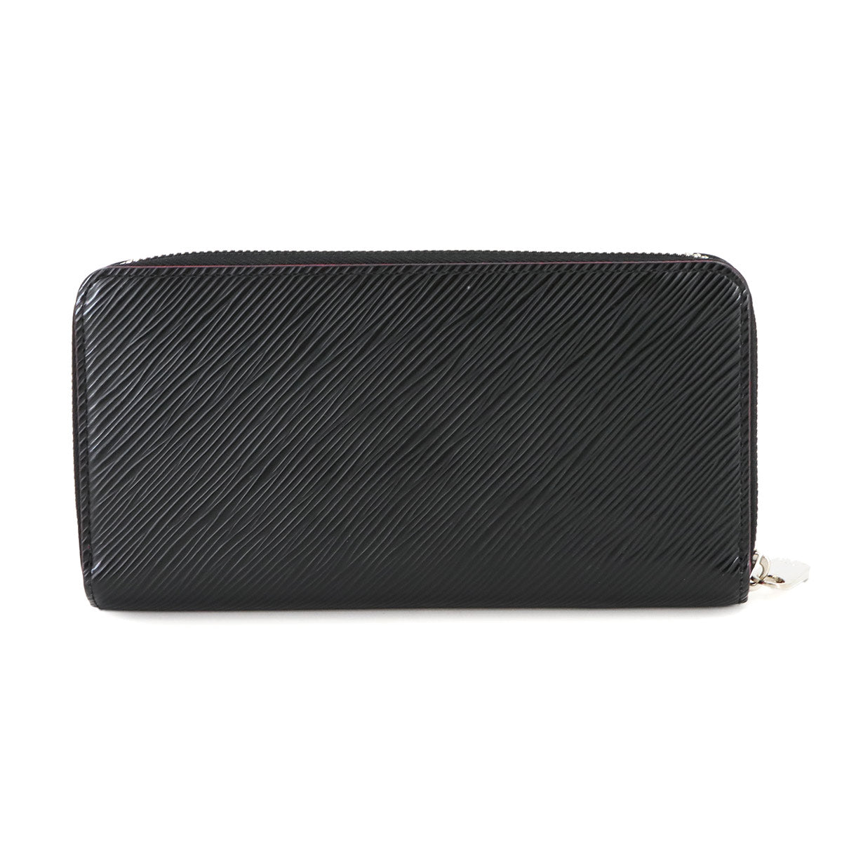 Epi Zippy Wallet Leather Noir Hot Pink M64838 Purse