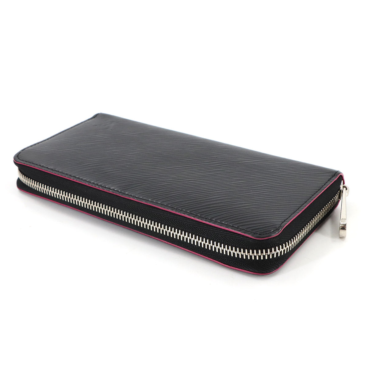 Epi Zippy Wallet Leather Noir Hot Pink M64838 Purse