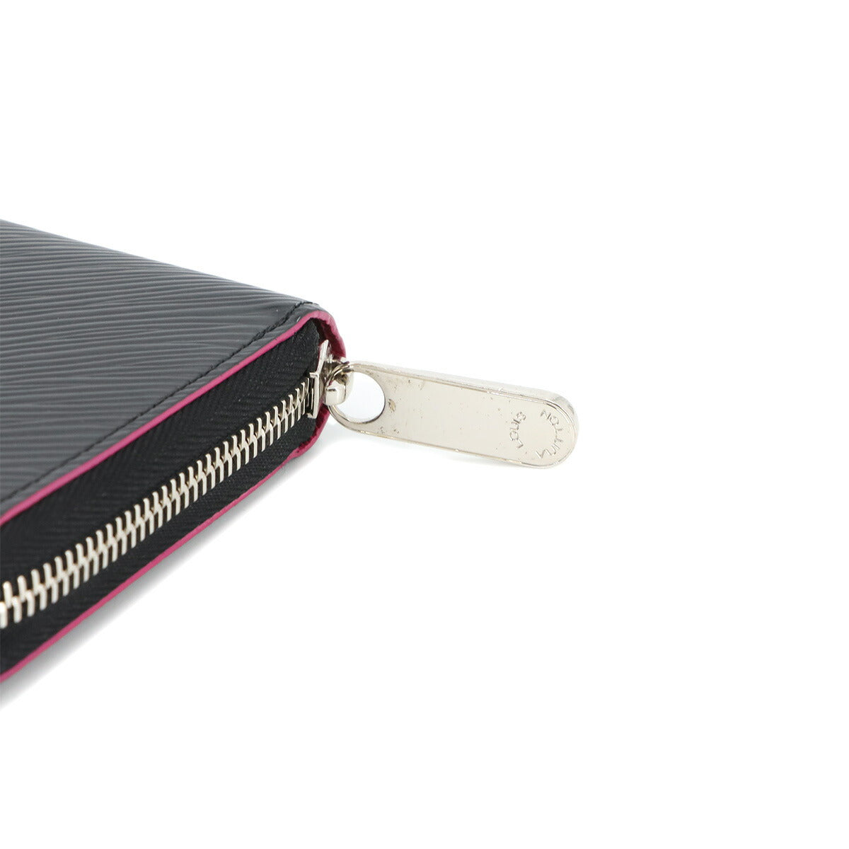 Epi Zippy Wallet Leather Noir Hot Pink M64838 Purse