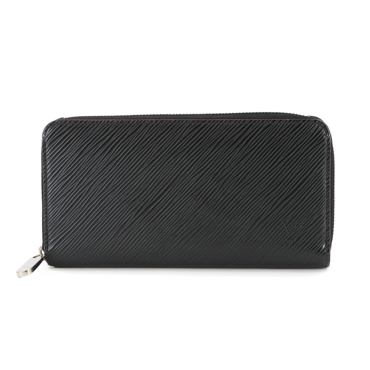 Epi Zippy Wallet Leather Noir Hot Pink M64838 Purse