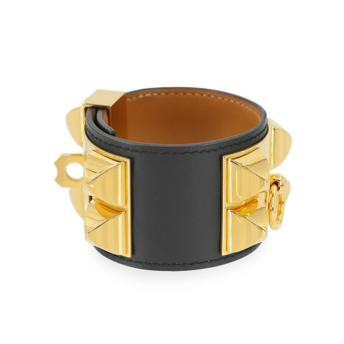 Collier De Chien Bangle Box calf Black Bracelet