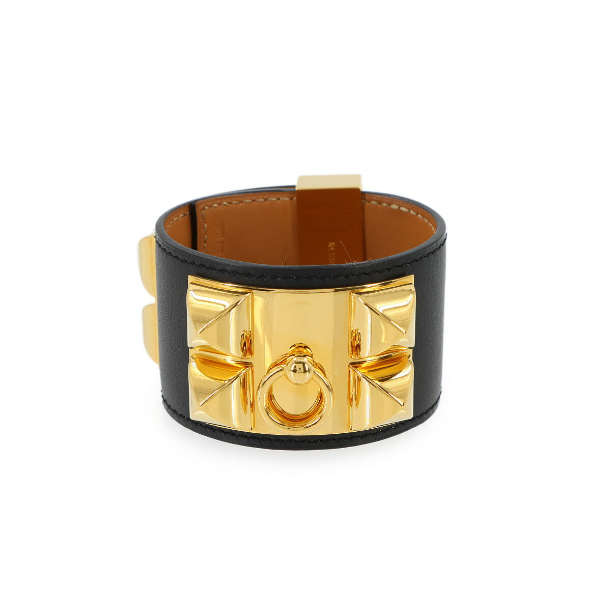 Collier De Chien Bangle Box calf Black Bracelet