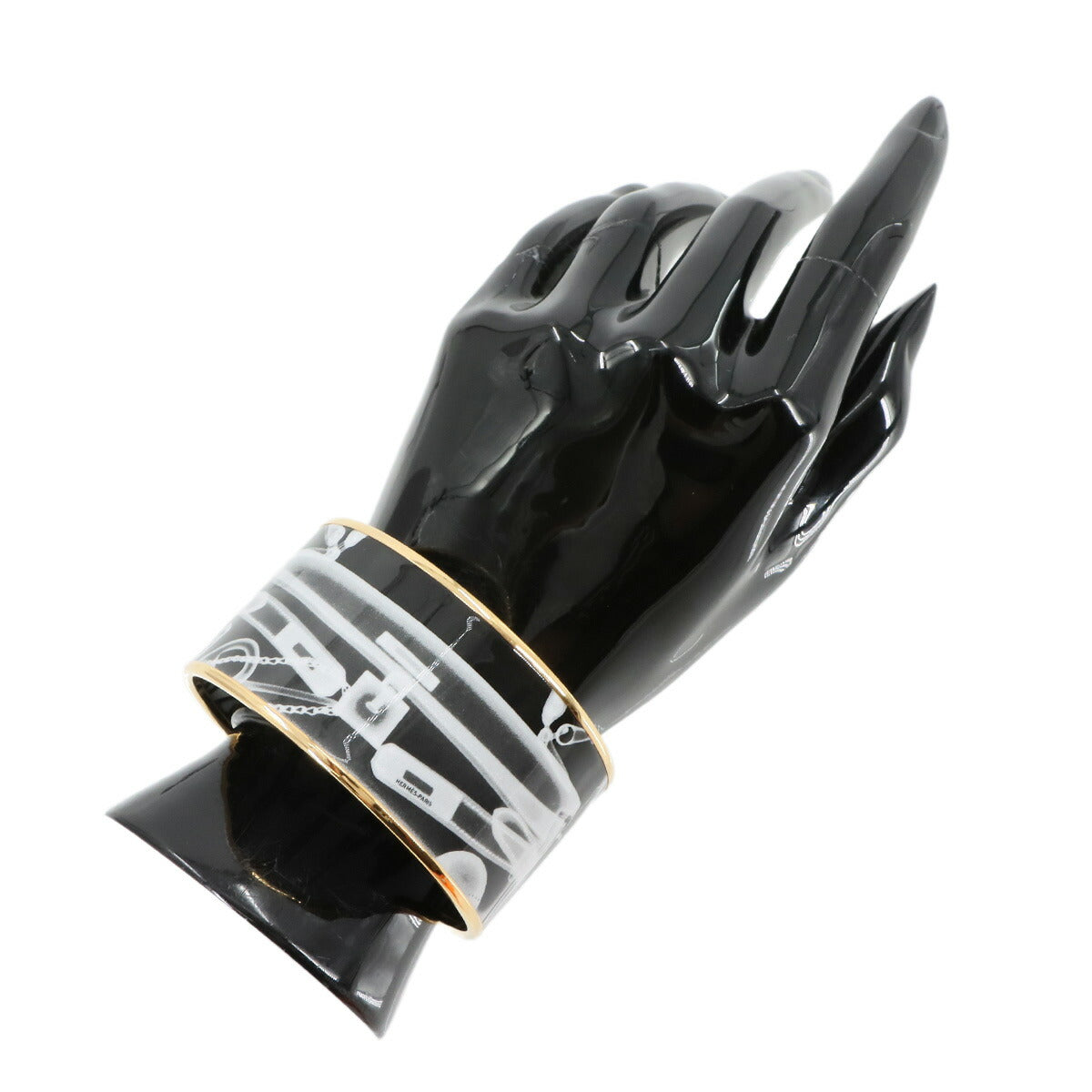 Email TGM Bangle Please Check-In Black White Gold Accessory