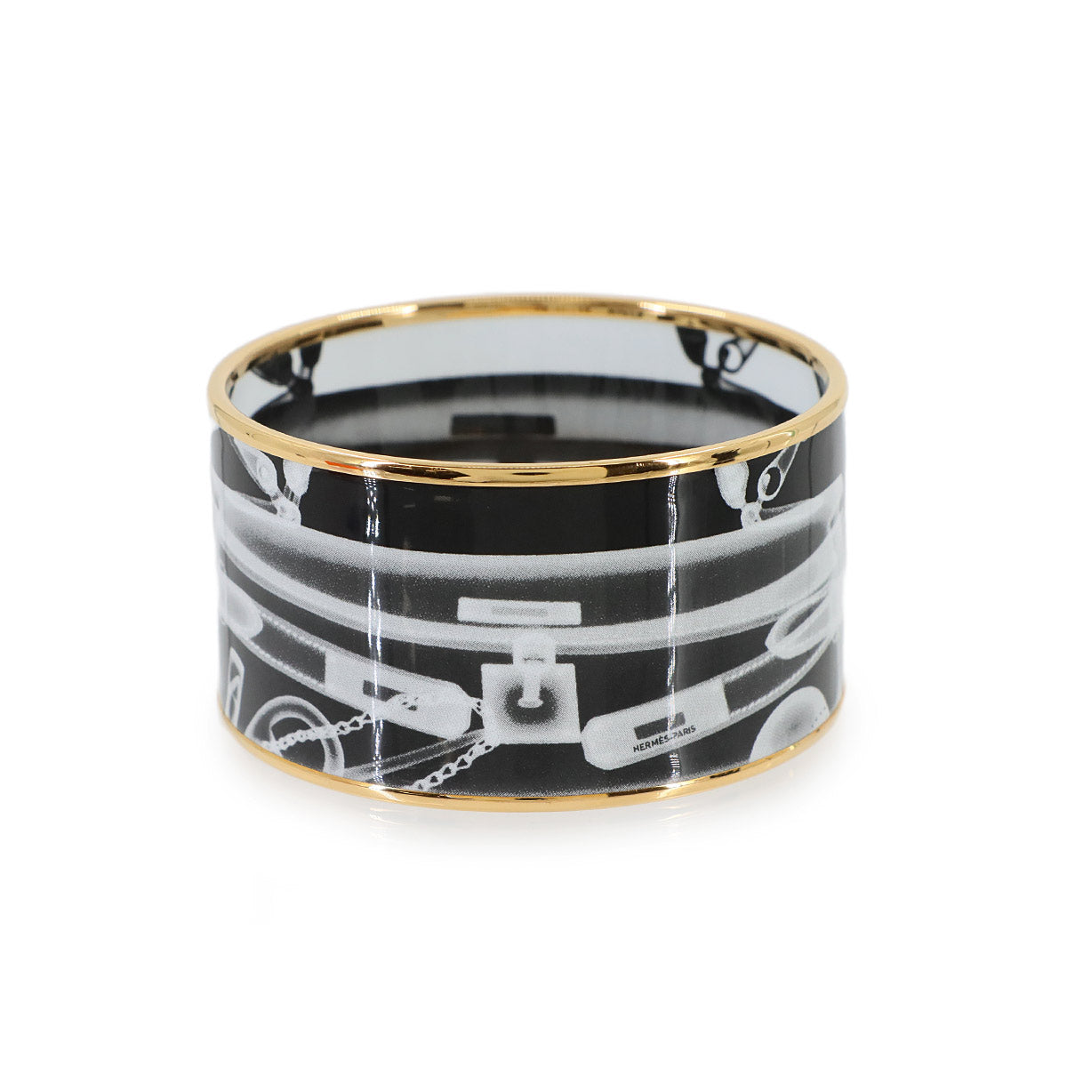 Email TGM Bangle Please Check-In Black White Gold Accessory