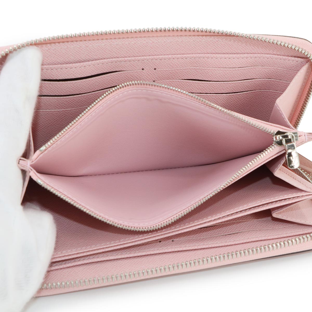 LV Stories Epi Zippy Wallet Leather Rose Ballerine M63377