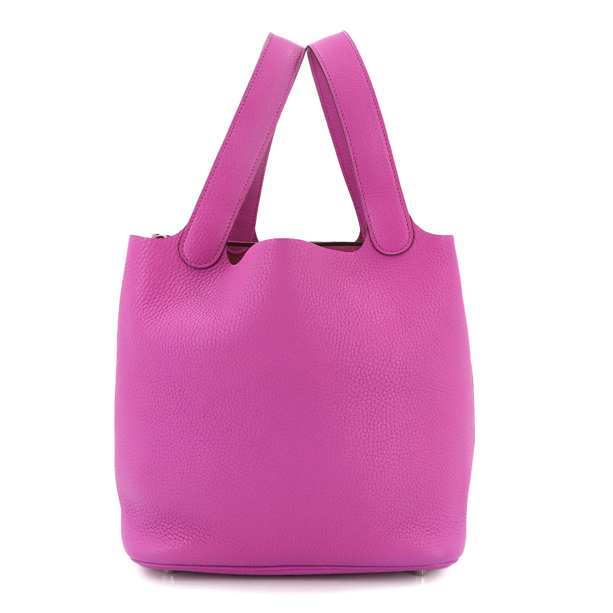 Picotin Lock MM Hand Bag Taurillon Clemence Magnolia Purse