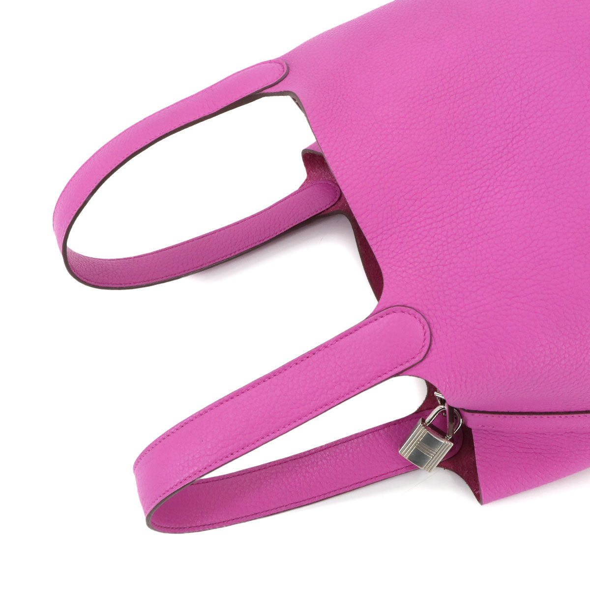 Picotin Lock MM Hand Bag Taurillon Clemence Magnolia Purse